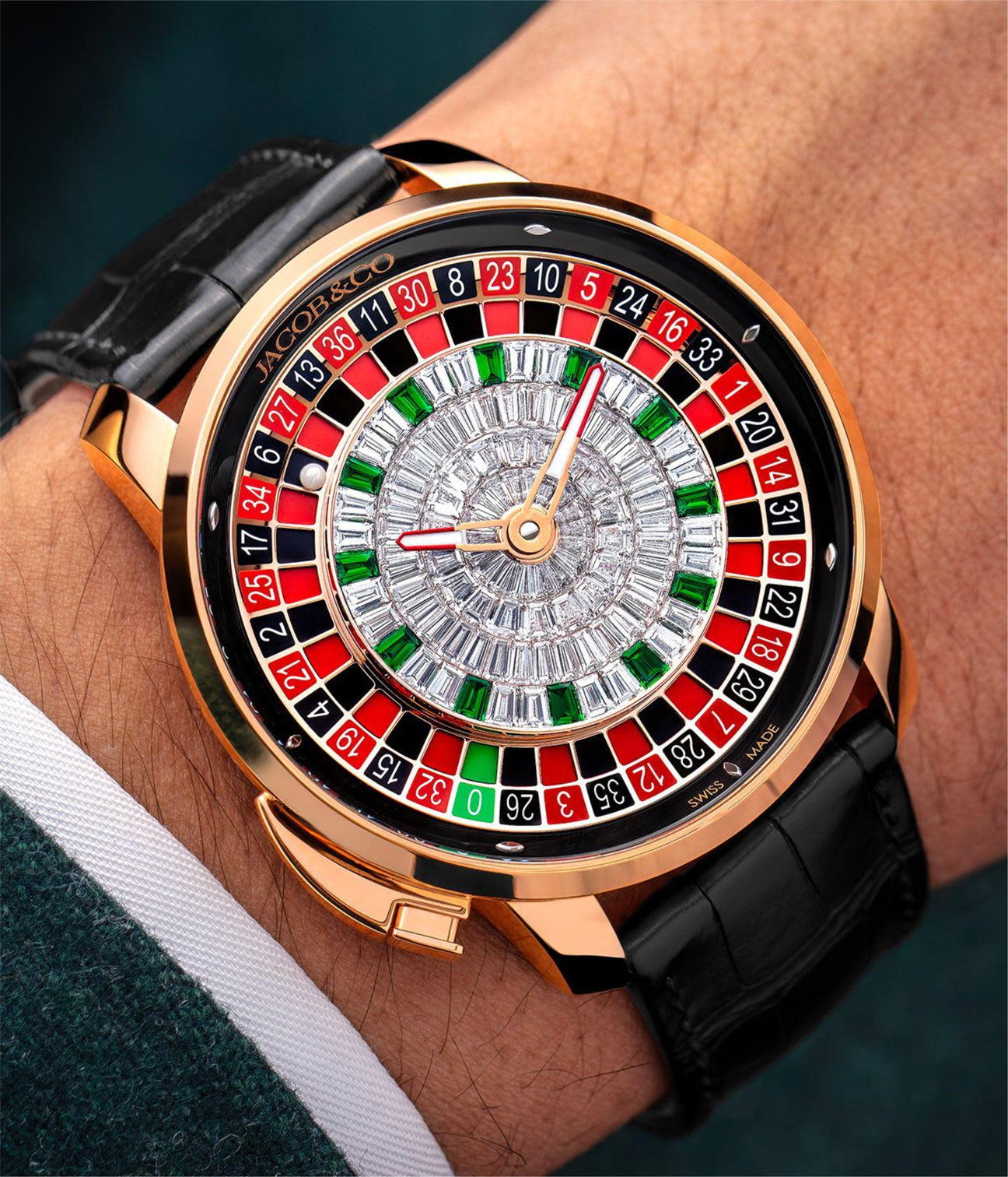 Jacob & Co. Casino Tourbillon Rose Gold Baguette