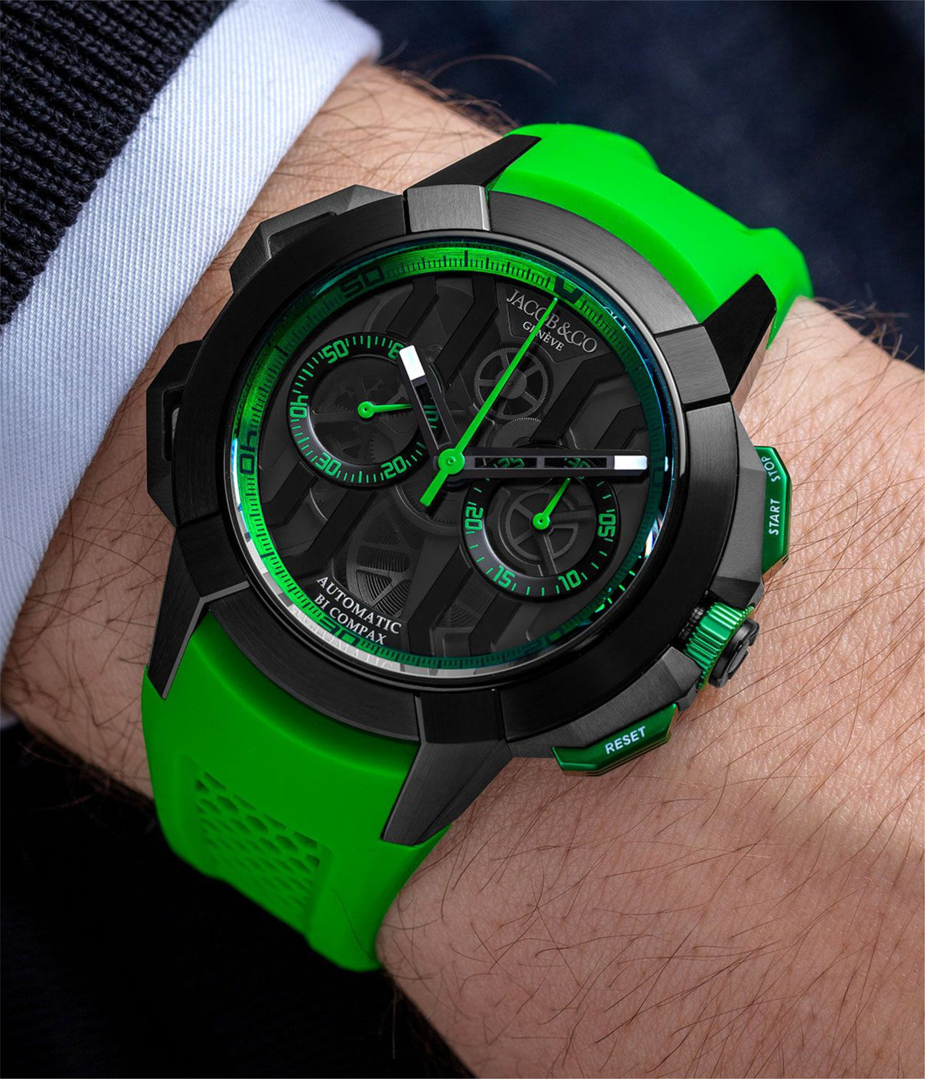 Jacob & Co. Epic X Chrono 44 mm - Black Titanium (Green)
